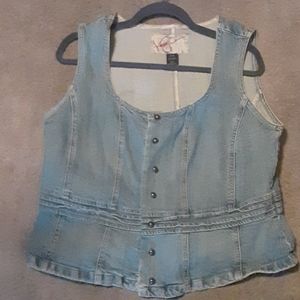 Like new jean vest . PRICE IS FIRM .:)